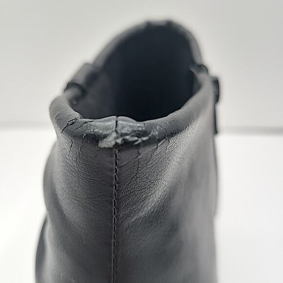 Mudd Black Faux Leather High Heel Ankle Boots Zip Booties Y2k 90s Size 10 - Picture 8 of 15